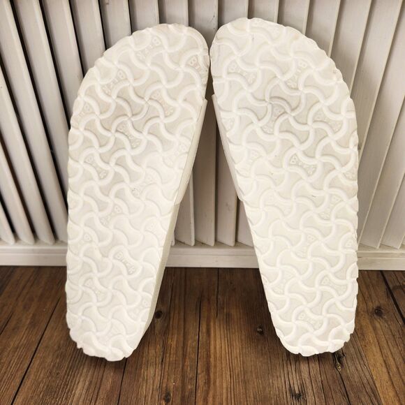 Birkenstock Madrid EVA Slides Womens Size 10 White Rubber Buckle Strap Sandals - Picture 7 of 9